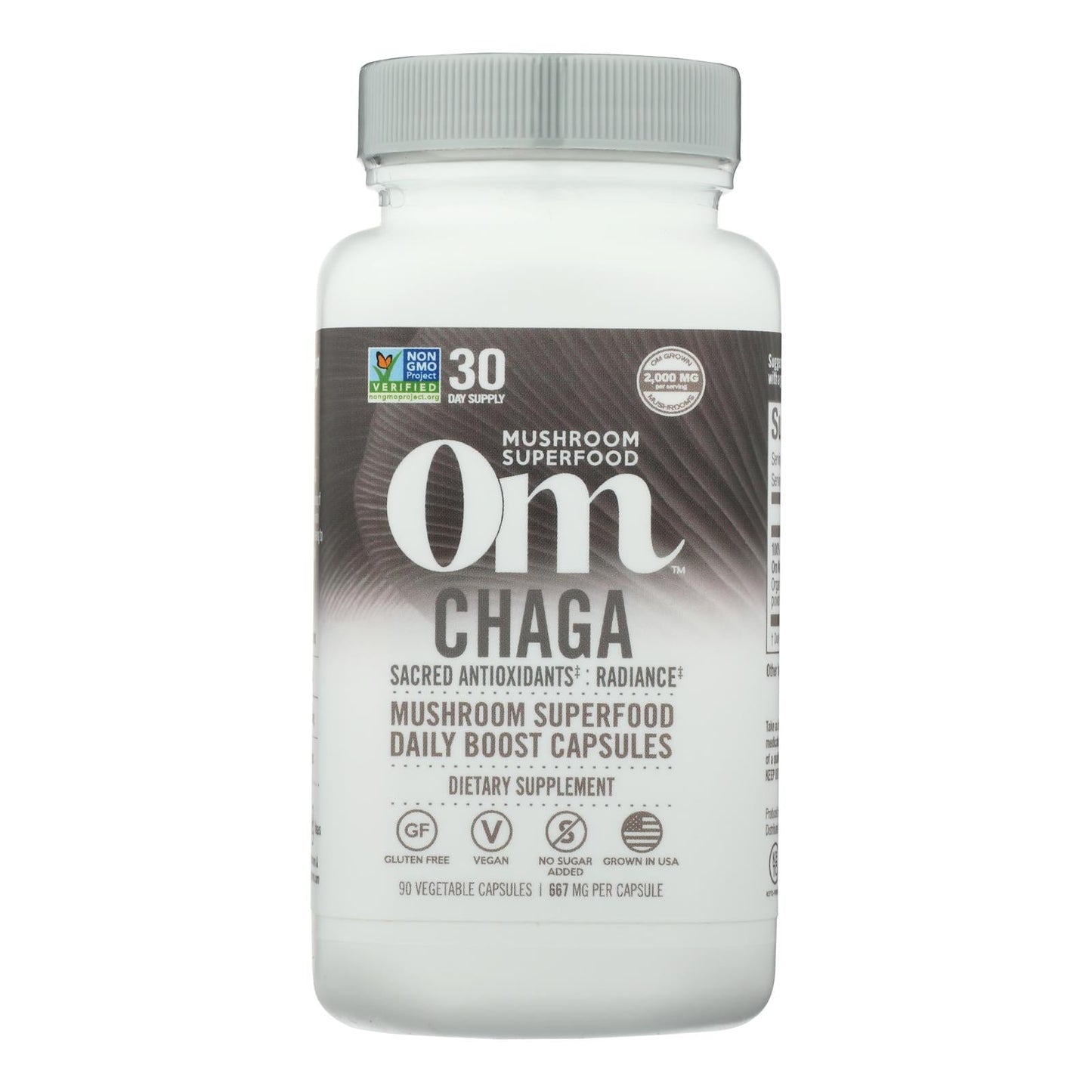 Om Mushroom Superfood Chaga Mushroom Capsules, 90 ct.