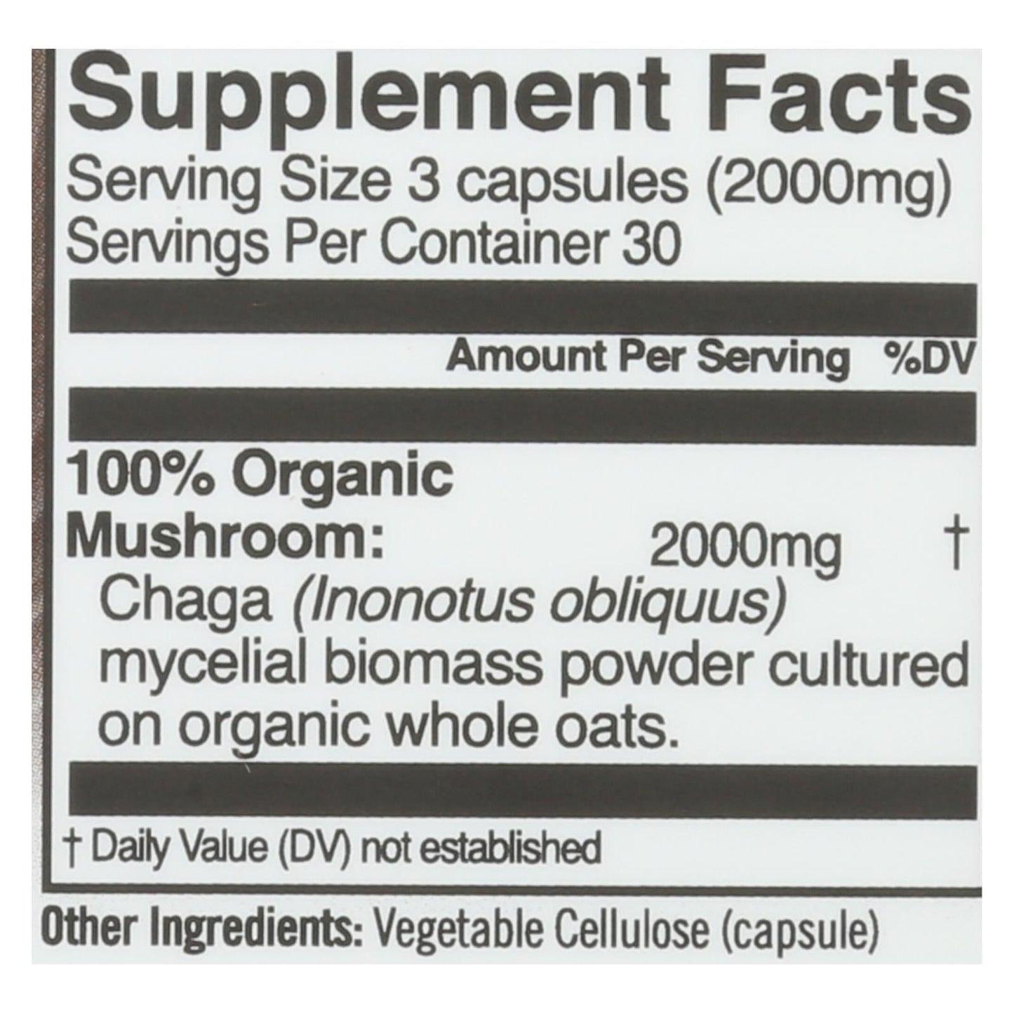 Om Mushroom Superfood Chaga Mushroom Capsules, 90 ct.