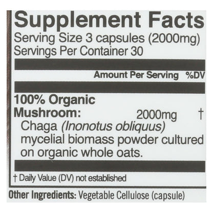 Om Mushroom Superfood Chaga Mushroom Capsules, 90 ct.