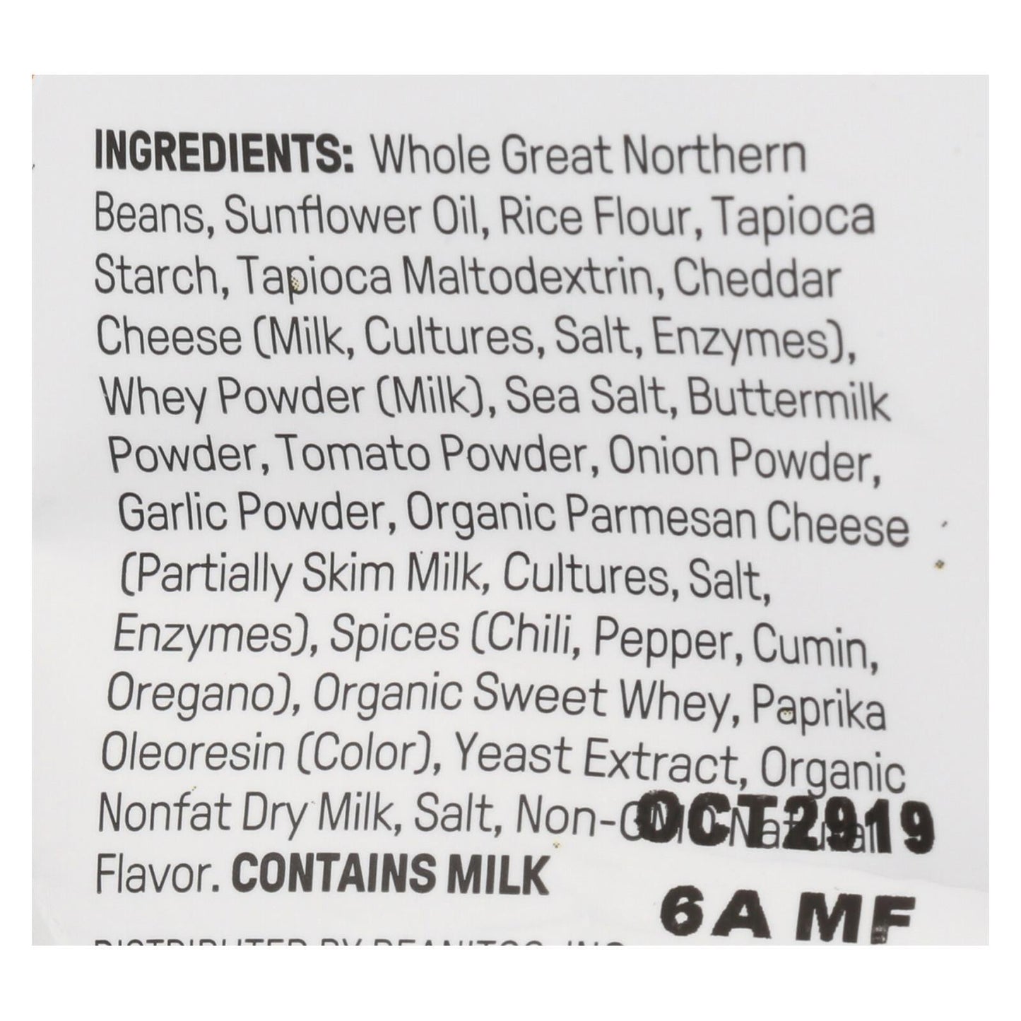 Beanitos White Bean Chips Nacho Nation, 4.5 Oz. Pack of 6