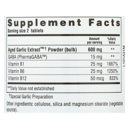 Kyolic Aged Garlic Extract: 100 Tablets for Stress & Fatigue Relief