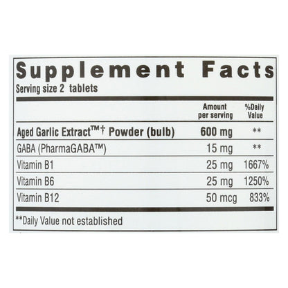 Kyolic Aged Garlic Extract: 100 Tablets for Stress & Fatigue Relief