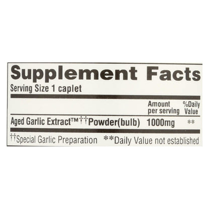 Kyolic Aged Garlic Extract Cardio Health Caplets 30ct 1000mg