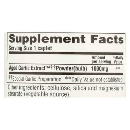Kyolic Aged Garlic Extract Cardio Health Caplets 30ct 1000mg