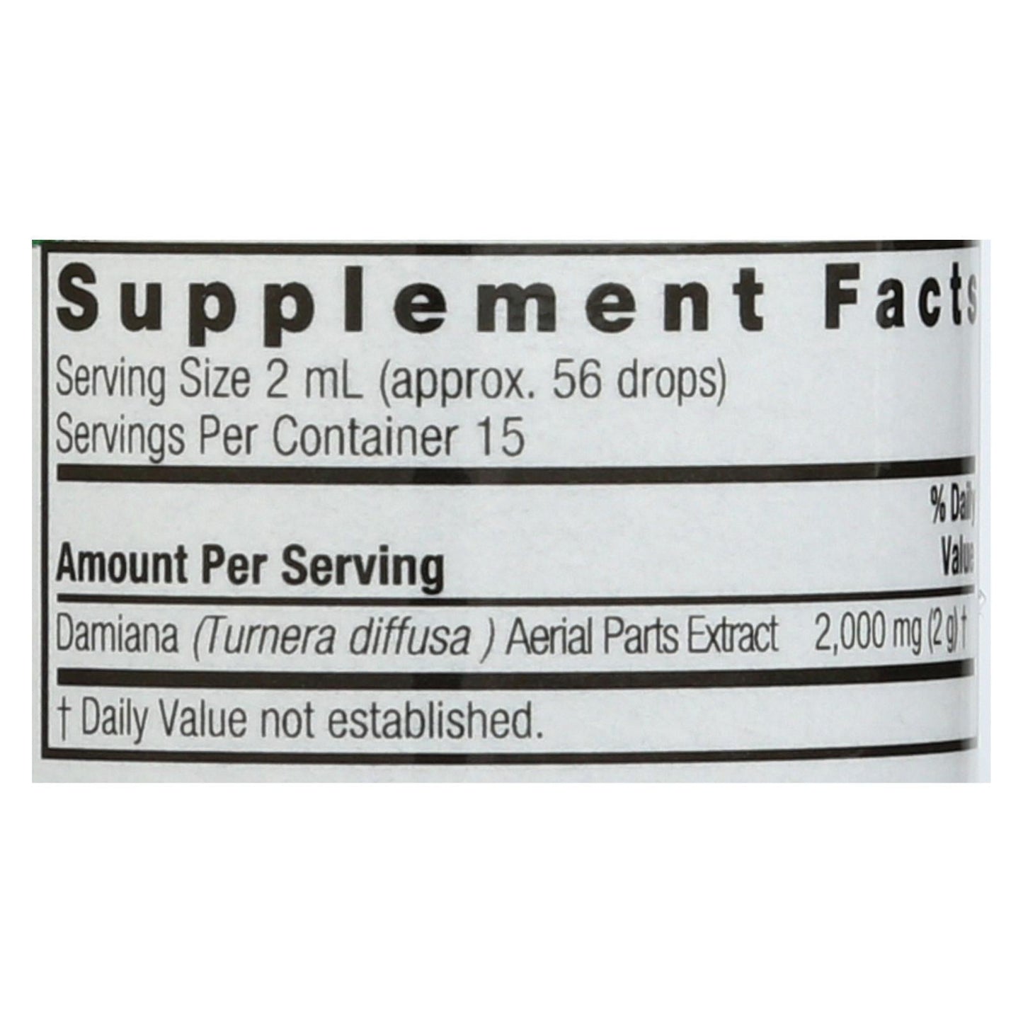 Nature's Answer Damiana Leaf Alcohol-Free Extract (1 Fl Oz)