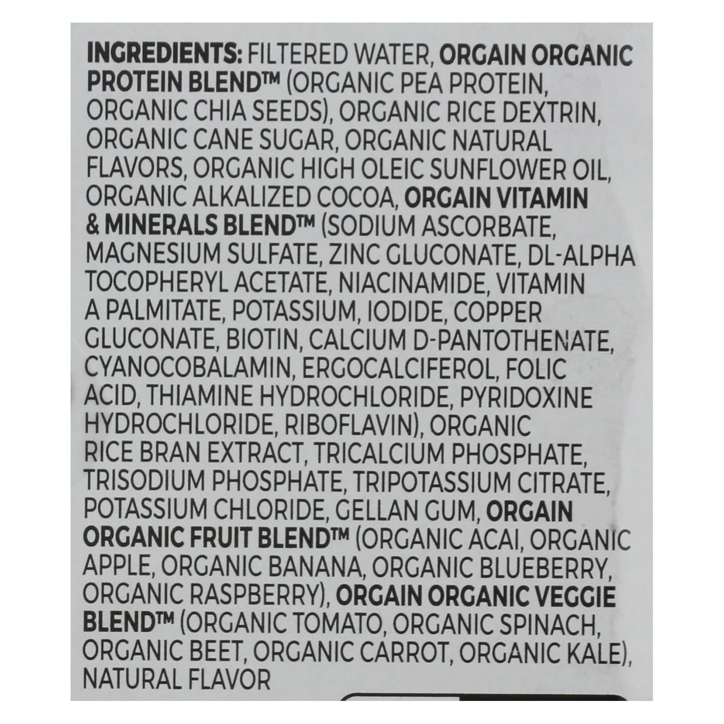 Orgain Vegan Protein Shake Pack of 3 - 4.11 Fl Oz