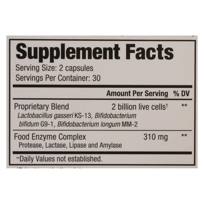 Kyolic Kyo-dophilus with Enzymes for Improved Digestion (60 Capsules)