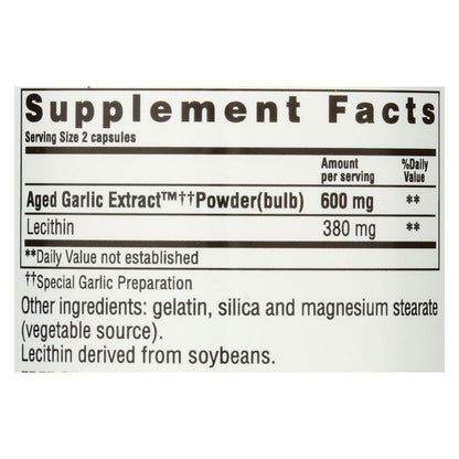 Kyolic Aged Garlic Extract Cholesterol Support Formula 104, 100 Capsules