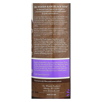 Dr. Woods Shea Vision Pure Black Soap with Organic Shea Butter, 16 Fl Oz