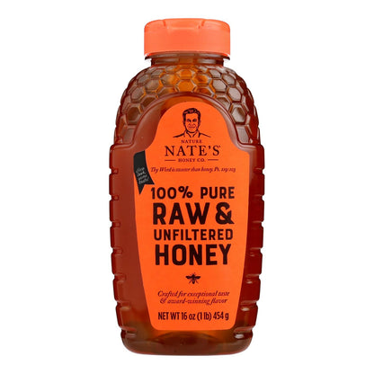 Nature Nate's Unfiltered, Unpasteurized Raw Honey (Pack of 6 - 16 oz.)