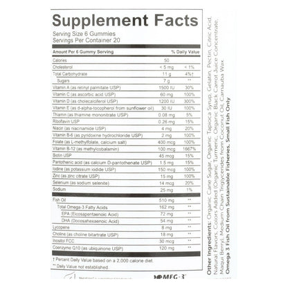 Smartypants Men's Complete Daily Gummy Multivitamin, 120 Count