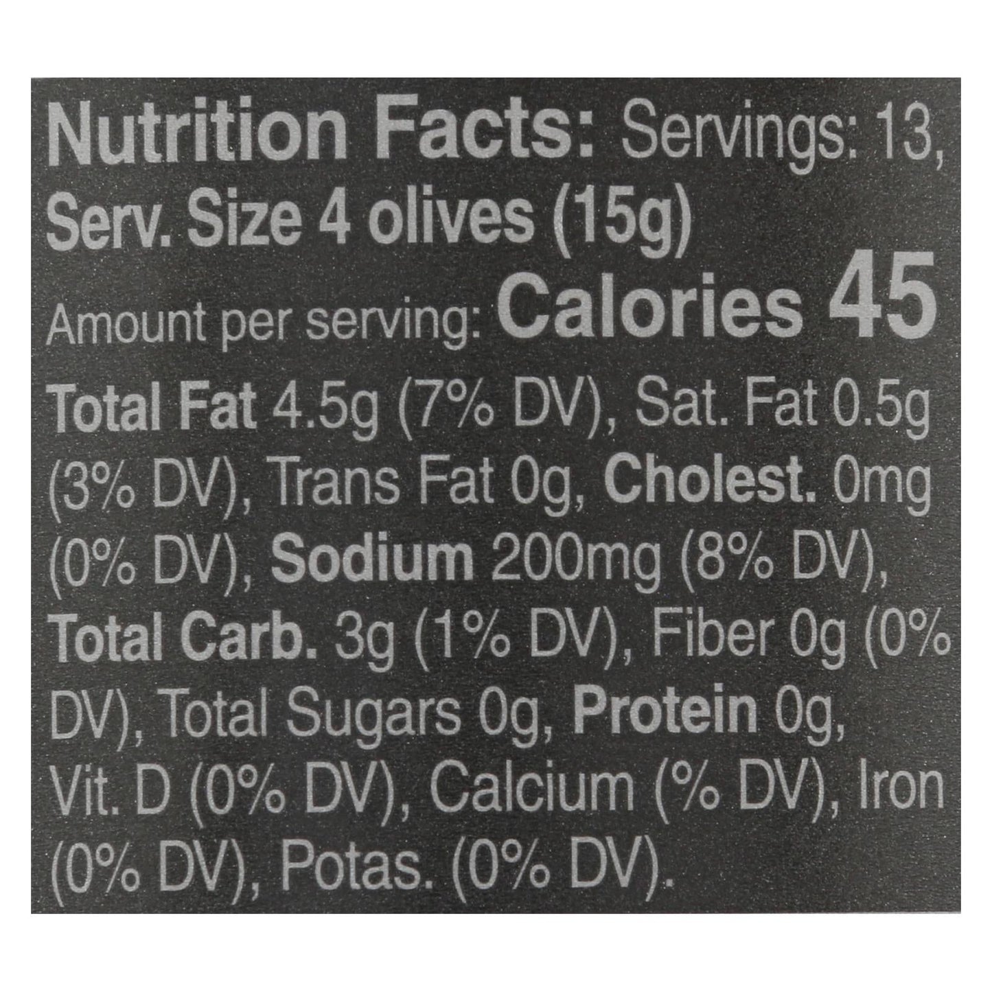 Mina Black Dry-Cured Olives, 7 oz (Case of 6)