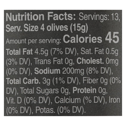 Mina Black Dry-Cured Olives, 7 oz (Case of 6)