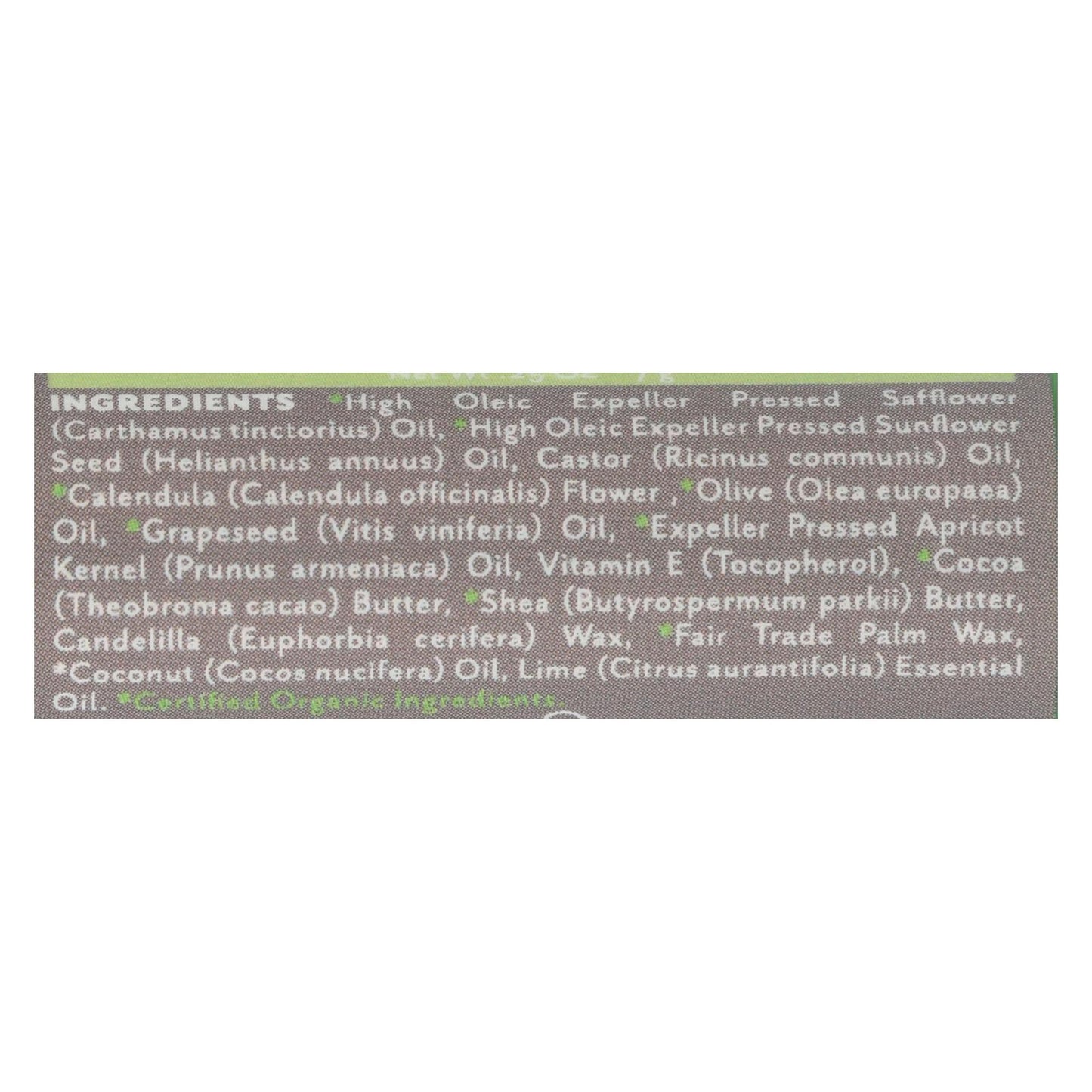 Organic Coconut Lime Lip Balm by Soothing Touch (.25 Oz., Pack of 12)