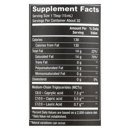 Nutiva Organic MCT Oil (16 Fl Oz) - Pure Energy from Coconut