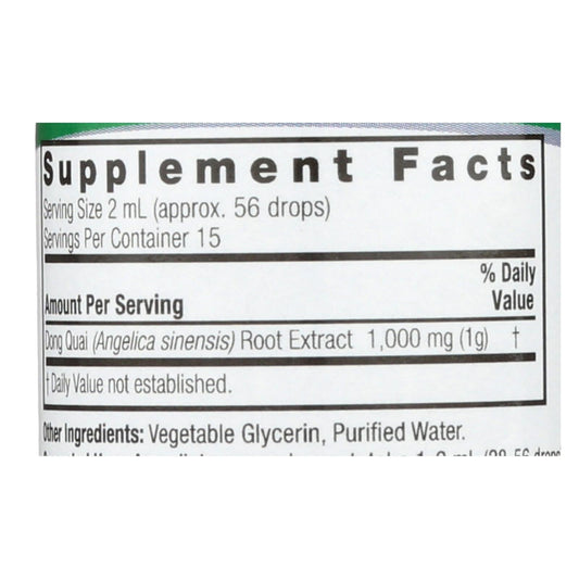 Nature's Answer - Alcohol-Free Dong Quai Root Extract (1 Fl Oz)