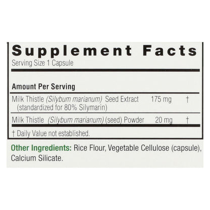 Nature's Answer Milk Thistle Seed Extract, 120 Vegetarian Capsules