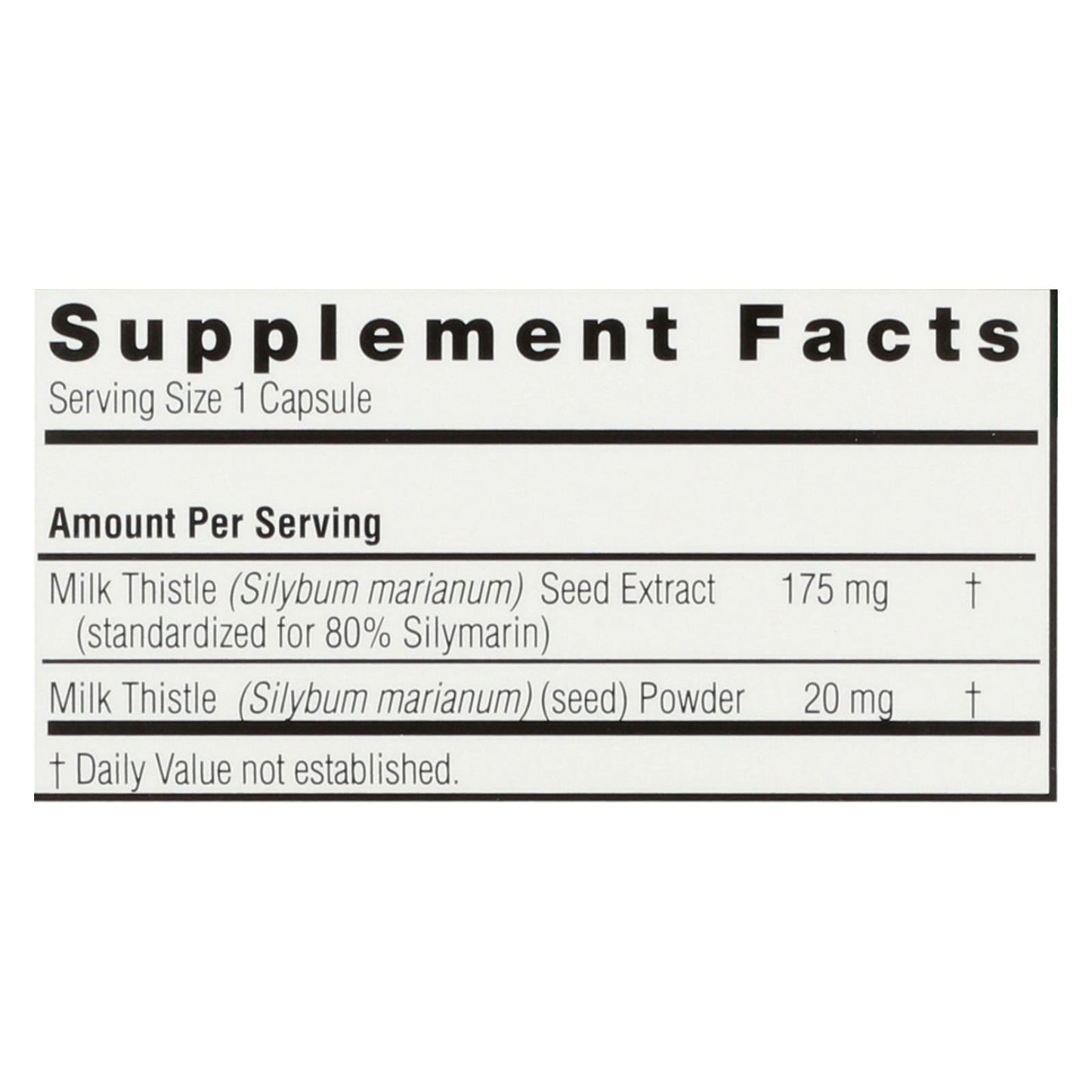 Nature's Answer Milk Thistle Seed Extract, 120 Vegetarian Capsules