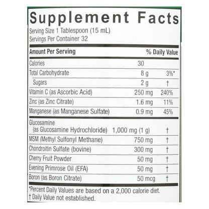 Nature's Answer Glucosamine & Chondroitin with MSM for Joint Relief - 16 oz