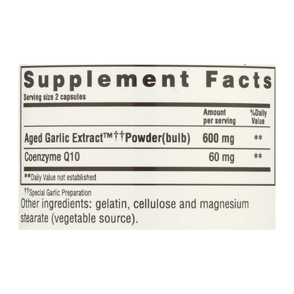 Kyolic Aged Garlic Extract CoQ10 Formula 110: Supports Heart and Immune Health (100 Capsules)