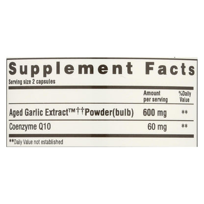 Kyolic Aged Garlic Extract CoQ10 Formula 110: Supports Heart and Immune Health (100 Capsules)