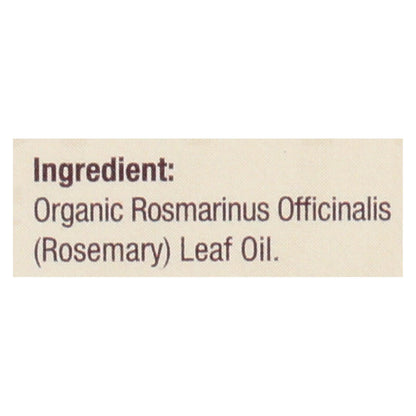 Nature's Answer Organic Rosemary Essential Oil, 0.5 Fl Oz