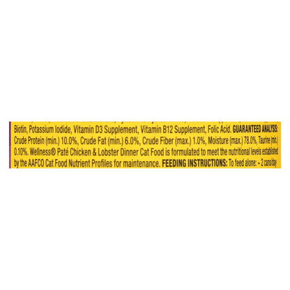 Wellness Pet Products Cat Food - Chicken and Lobster (Pack of 24) - 3 Oz.