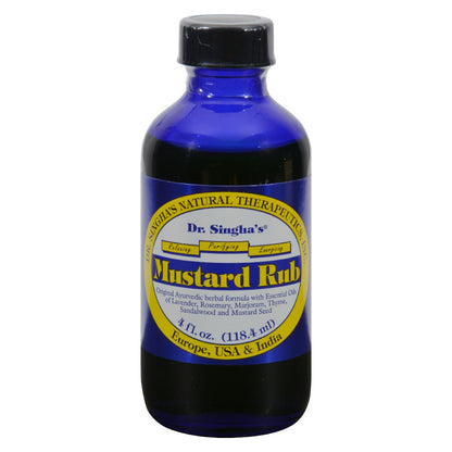 Dr. Singha's Mustard Rub, Therapeutic Muscle Pain Relief (4 Fl Oz.)