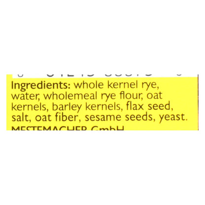 Mestemacher Three Grain Bread, Enriched with Flax, Sunflower, and Sesame Seeds (Pack of 12 - 17.6 Oz)