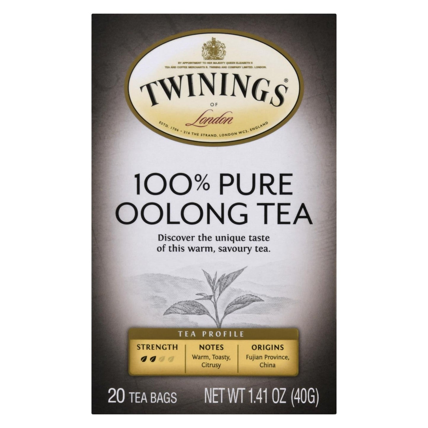 Twinings Tea China Oolong Black Tea, 20 Tea Bags (Pack of 6)