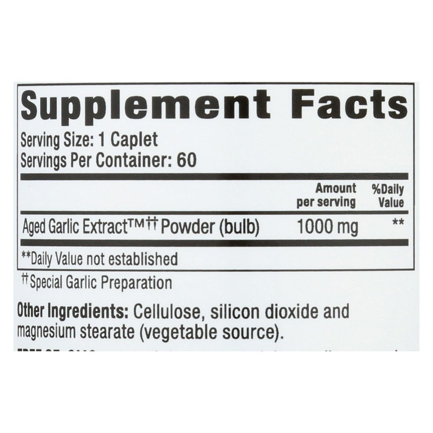Kyolic Aged Garlic Extract Caplets | Supports Cardiovascular Health | 1000mg per Caplet | 60 Caplets