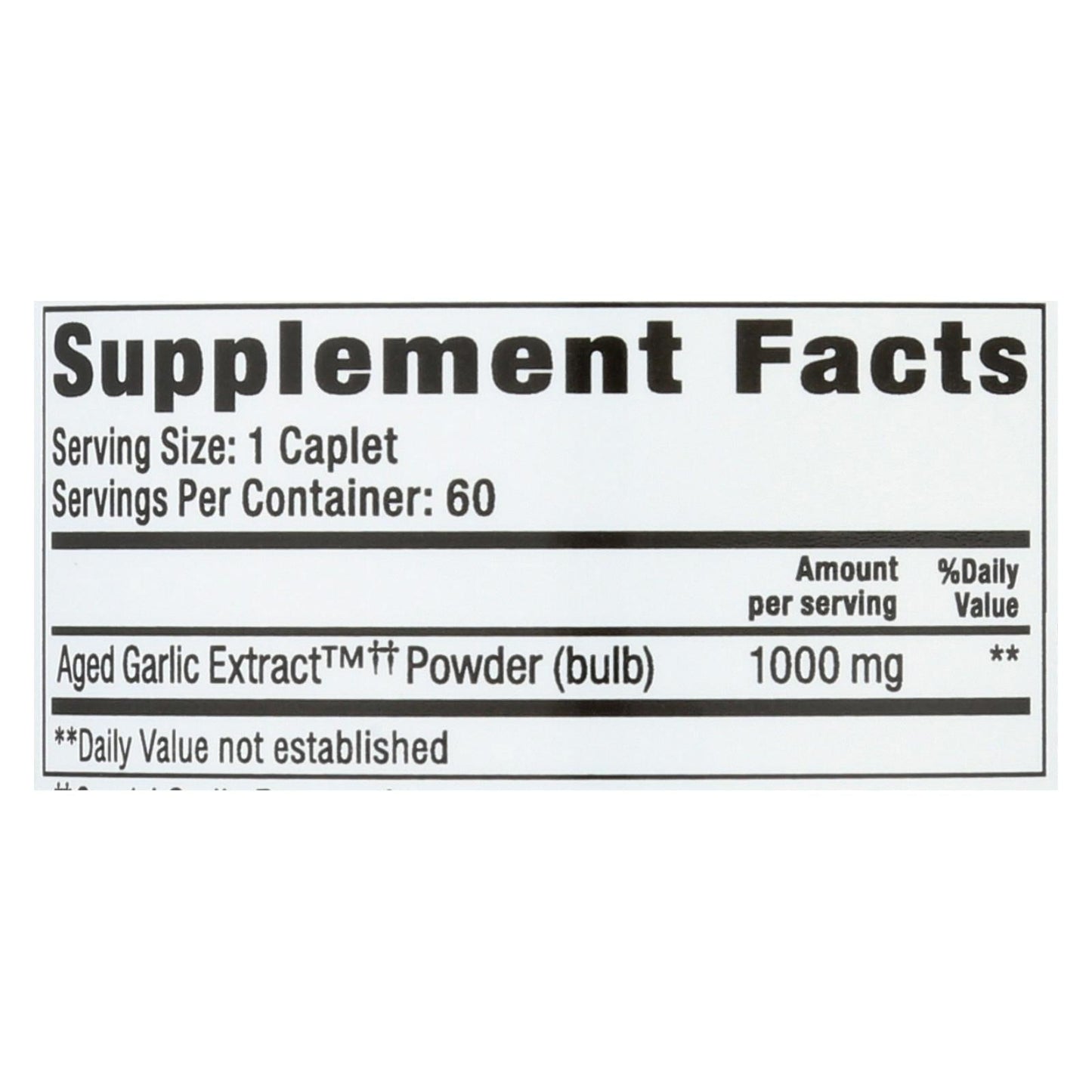 Kyolic Aged Garlic Extract Caplets | Supports Cardiovascular Health | 1000mg per Caplet | 60 Caplets
