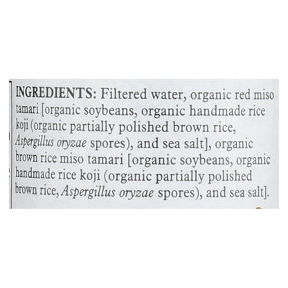 Miso Master Organic Miso Tamari - 10 Oz - Case of 12