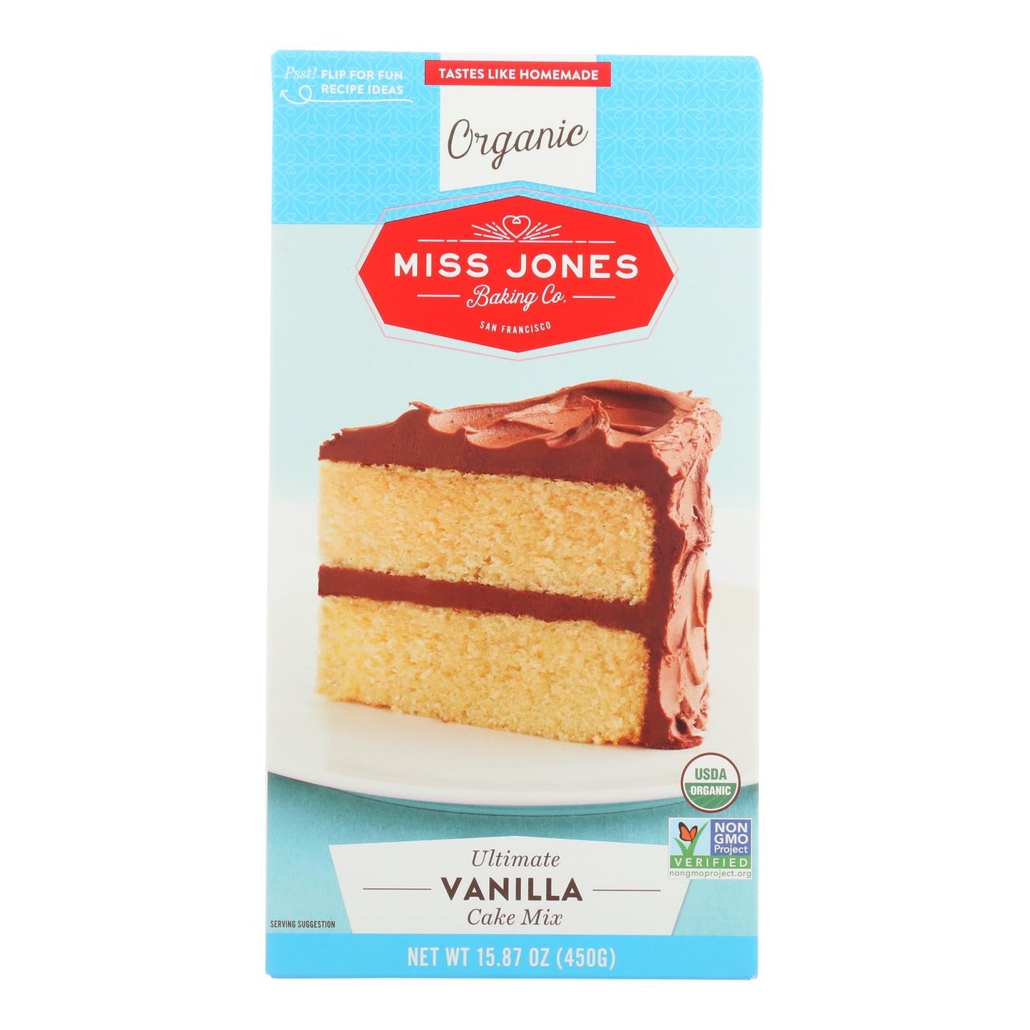 Miss Jones Baking Organic Vanilla Cake Mix, 15.87 oz, Case of 6