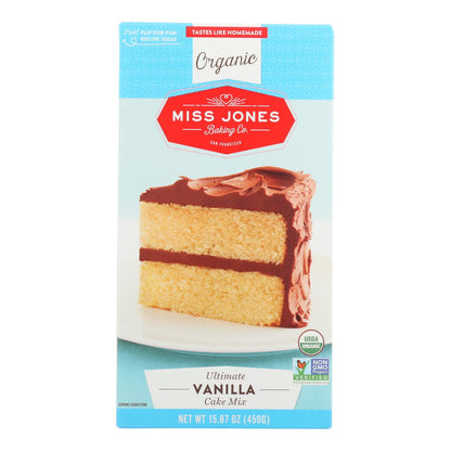 Miss Jones Baking Organic Vanilla Cake Mix, 15.87 oz, Case of 6