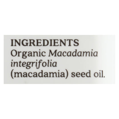 Aura Cacia Organic Macadamia Skin Care Oil, 1 Fl Oz