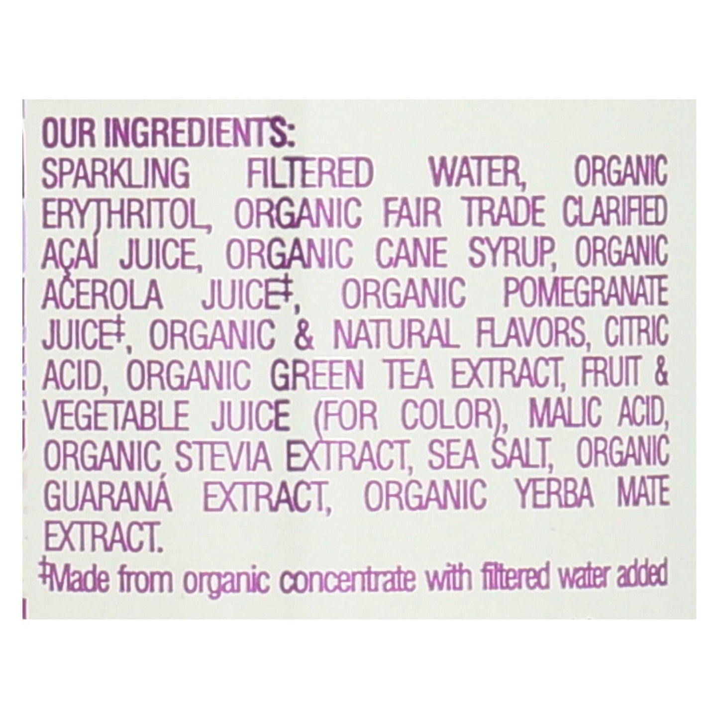 Sambazon Organic Amazon Energy Drink, Açai Berry Pomegranate, Low Calorie, 12 oz, Pack of 12