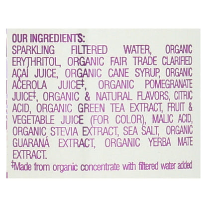 Sambazon Organic Amazon Energy Drink, Açai Berry Pomegranate, Low Calorie, 12 oz, Pack of 12