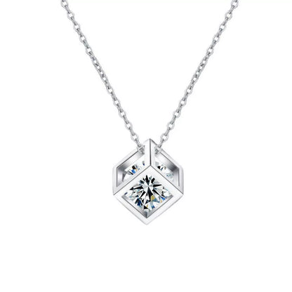 925 Sterling Silver Moissanite Pendant Necklace