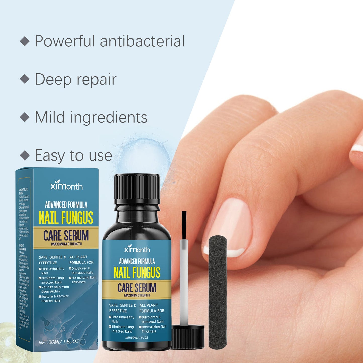 Ximonth Nail Repair Solution Gently Cleans Nails, Pamper Nails, And Nourishes Nails And Nails