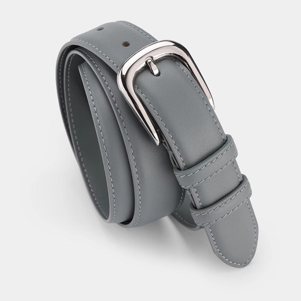 Classic Leather Skinny Belt