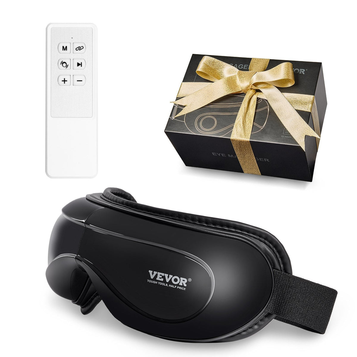 VEVOR Eye Massager With Heat & Remote Eye Care Device 5 Modes Bluetooth Music