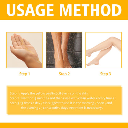 OUHOE Yellow Exfoliating Oil Hydrates And Moisturizes Skincare Body, Clears Skin, Brighens Skin Tone