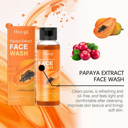 Hoygi Papaya Face Wash, Gentle Cleanser Not Tight Moisturizing Hydrating Moisturizing Skin Tender Skin Care Face Wash