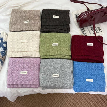Texture Knit Winter Scarf