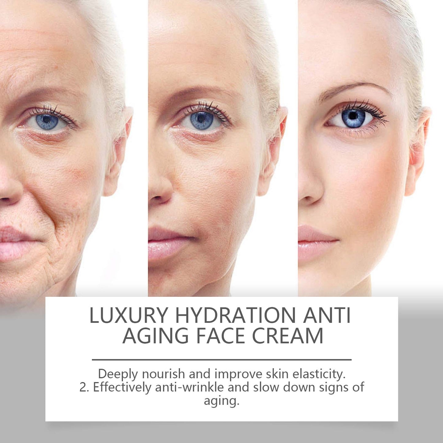 Hoygi Hyaluronic Acid Anti-Wrinkle Cream Hyaluronic Acid Hydrolyzed Soy Protein Hydrating Moisturizing Cream