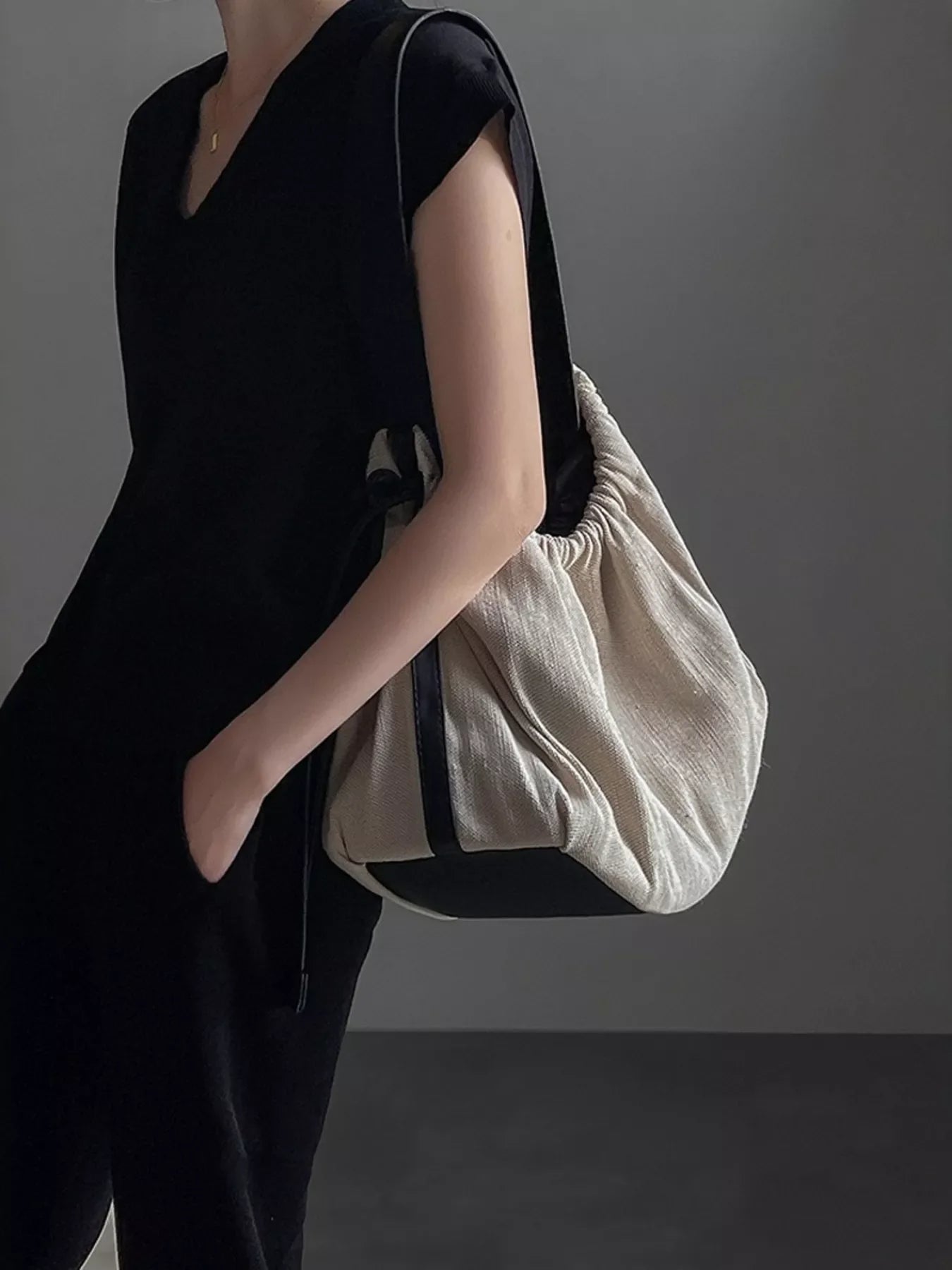 Drawstring Closure Handbag