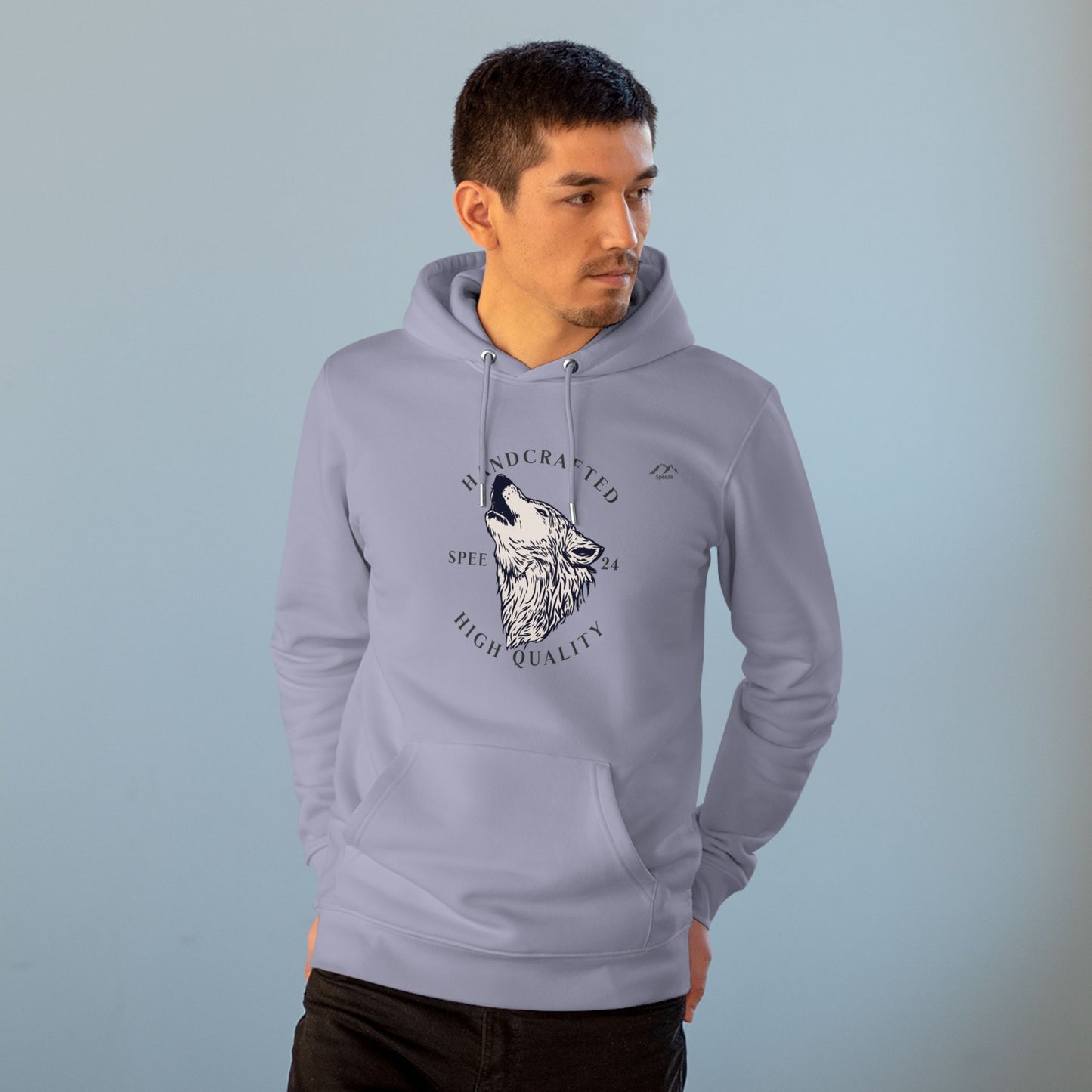 HD-052ML-24 Howling Wolf Hoodie Wolf Art Wilderness Howl Design