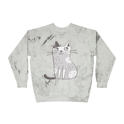 SW-066ML-24 Color Blast Crewneck Cat lover Sweatshirt