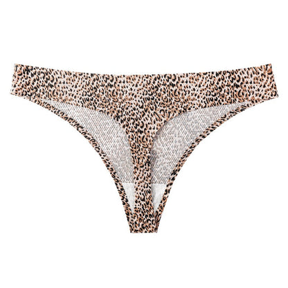Printed Breathable One Piece Low Waist Thong Women